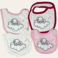 Nancy Baby Idea Regalo Bavetta In Puro Cotone Con Clips Ricamo Elefantino  Art. Ir266-4
