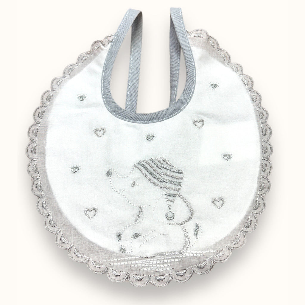 Irge Baby - Bavetta Prima Nascita Ricamata In Puro Cotone 100%  "vari Colori"  Art. Ir231-2