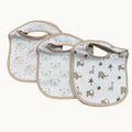 Irge Baby - Pacco Da 6 Bavette Neonato In Puro Cotone Stampato Con Clips  Art. Ir1384-1
