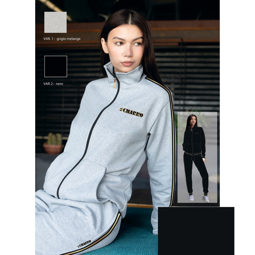 El Charro Sport Donna Tuta In Felpa Full Zip Pantalone Con Tasche E Coulisse  Art.gcl222