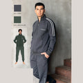 El Charro Fitness Tuta Uomo In Felpa Full Zip Con Profili E Pantalone Con Tasche Art. Gcm214