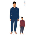 Irge Uomo Pile Pigiama Uomo Serafino In Pile Con Ricamo E Pantalone Fantasia Art. Ymp707