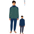 You&me By Irge Uomo Pile Pigiama Uomo Bicolore Full Zip In Pile Con Ricamo E Pantalone Con Taschino Art. Ymp706