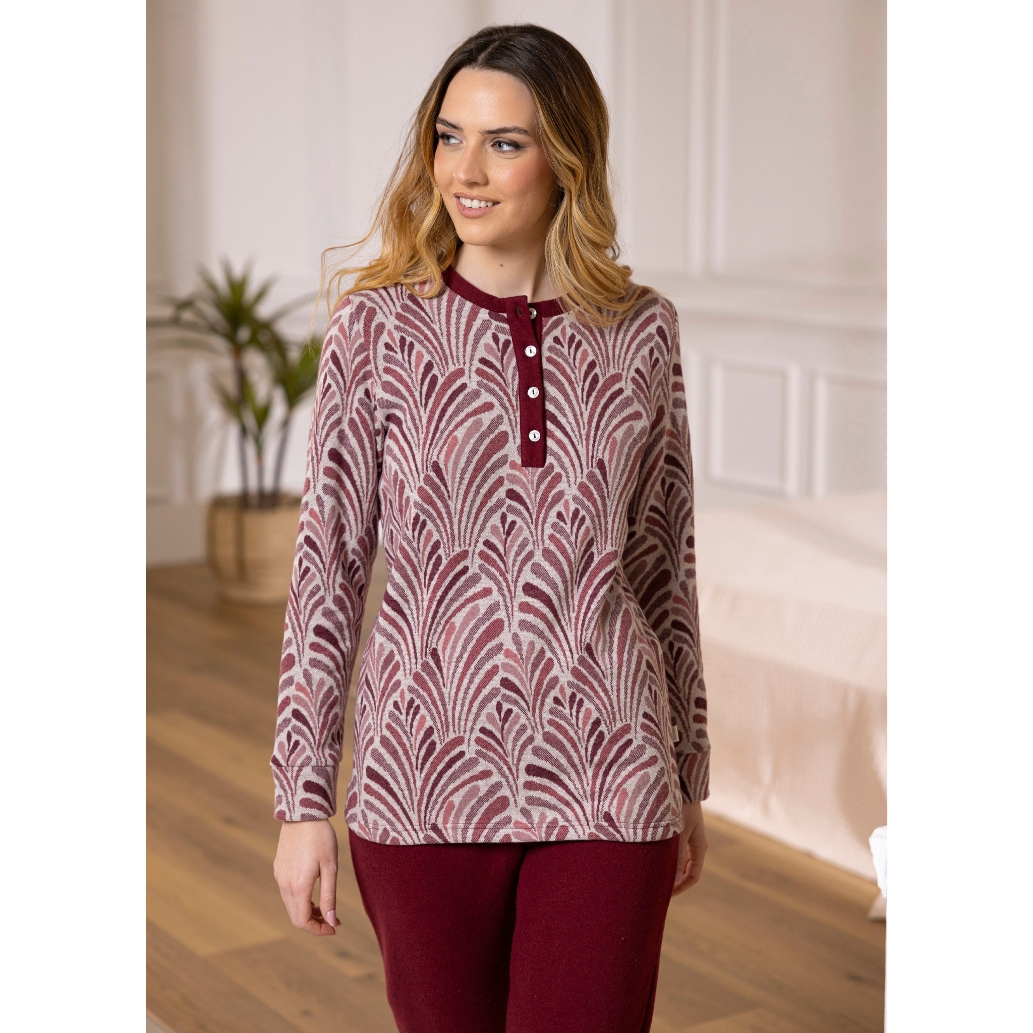 Linea Irge Punto Milano Pigiama Donna Fanatsia Serafino 4 Bottoni Art. Ptd71