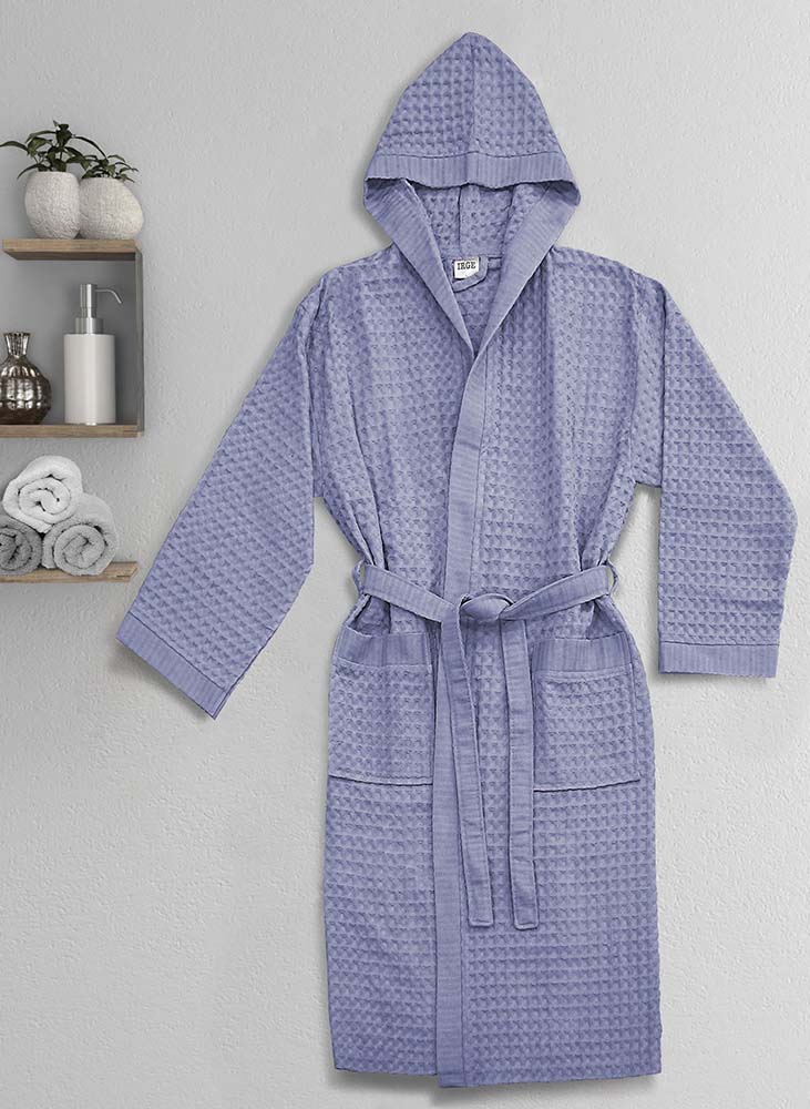 Accappatoio Nido D'ape Modello Waffle  - Vari Colori - Polvere Fuxia Royal Blu Grigio Lavanda