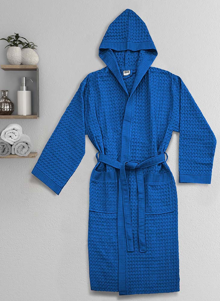 Accappatoio Nido D'ape Modello Waffle  - Vari Colori - Polvere Fuxia Royal Blu Grigio Lavanda