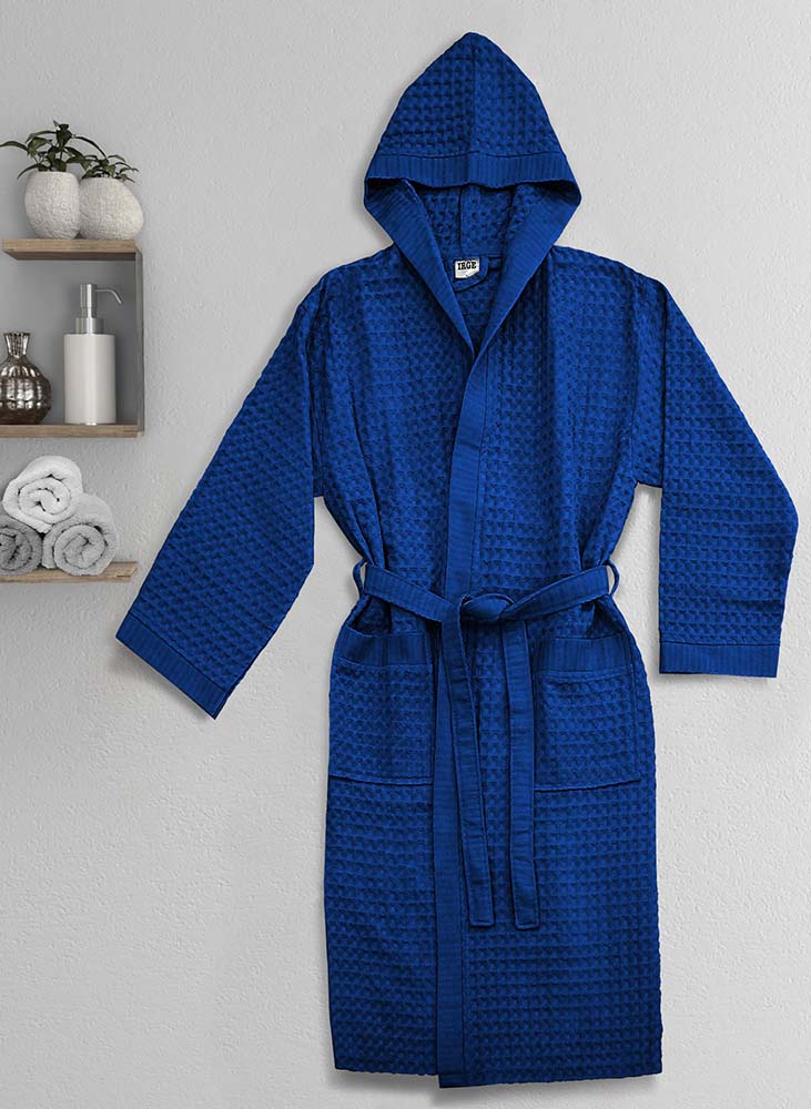 Accappatoio Nido D'ape Modello Waffle  - Vari Colori - Polvere Fuxia Royal Blu Grigio Lavanda