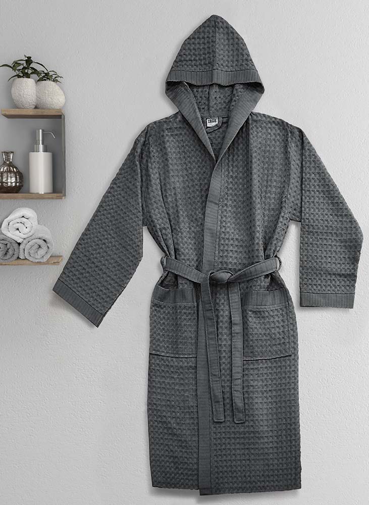 Accappatoio Nido D'ape Modello Waffle  - Vari Colori - Polvere Fuxia Royal Blu Grigio Lavanda