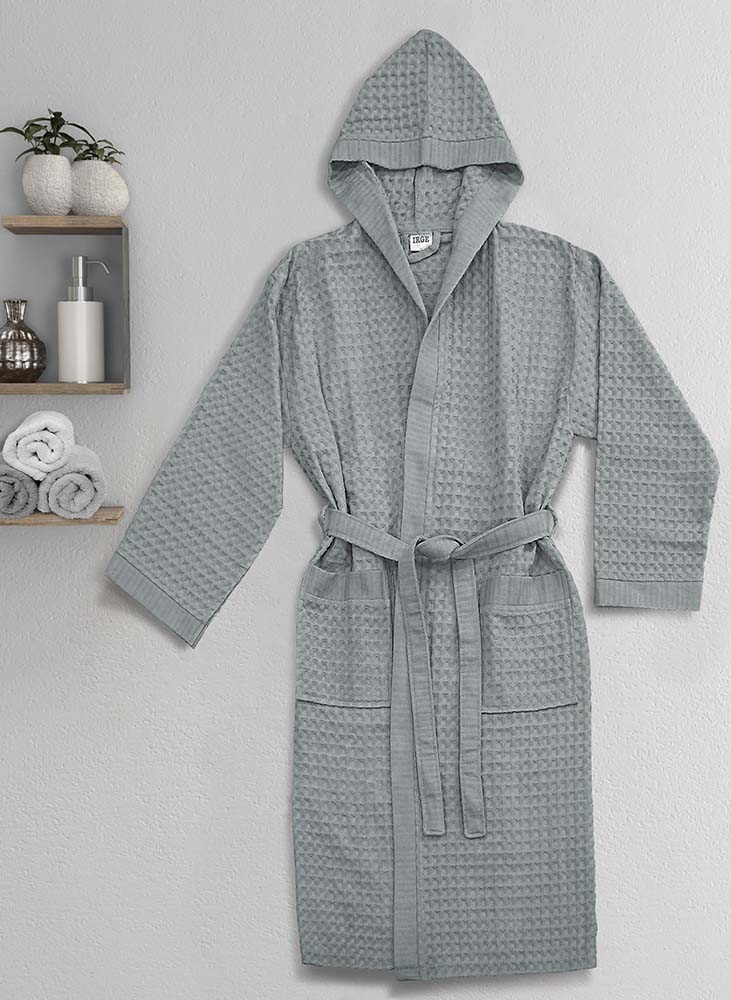 Accappatoio Nido D'ape Modello Waffle  - Vari Colori - Polvere Fuxia Royal Blu Grigio Lavanda