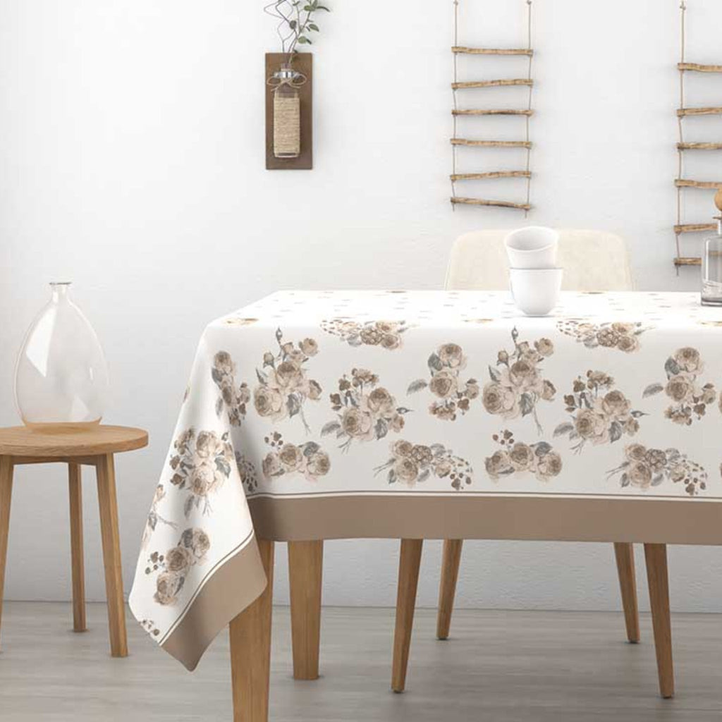 Irge Peonia Tovaglia Da Tavola X12 100% Cotone Fantasie Floreali 120x240 6 Colori
