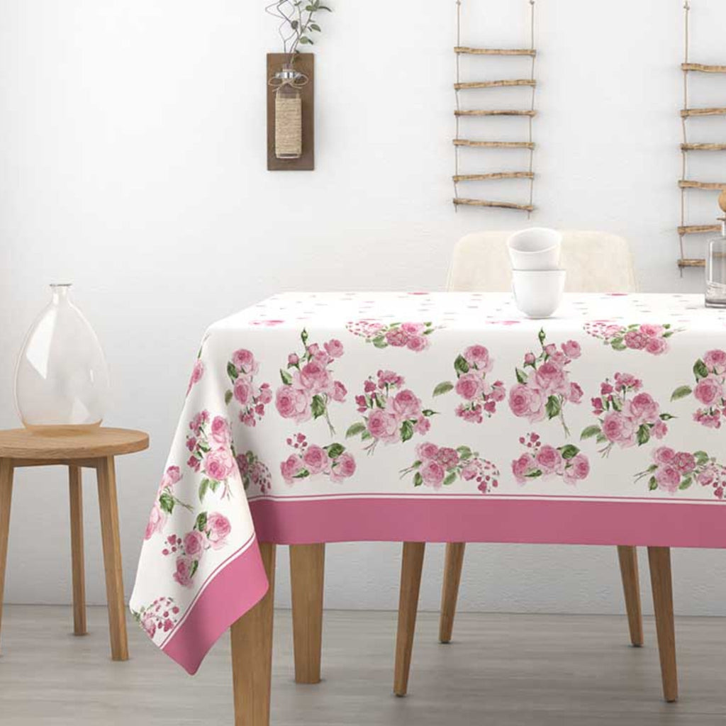 Irge Peonia Tovaglia Da Tavola X12 100% Cotone Fantasie Floreali 120x240 6 Colori