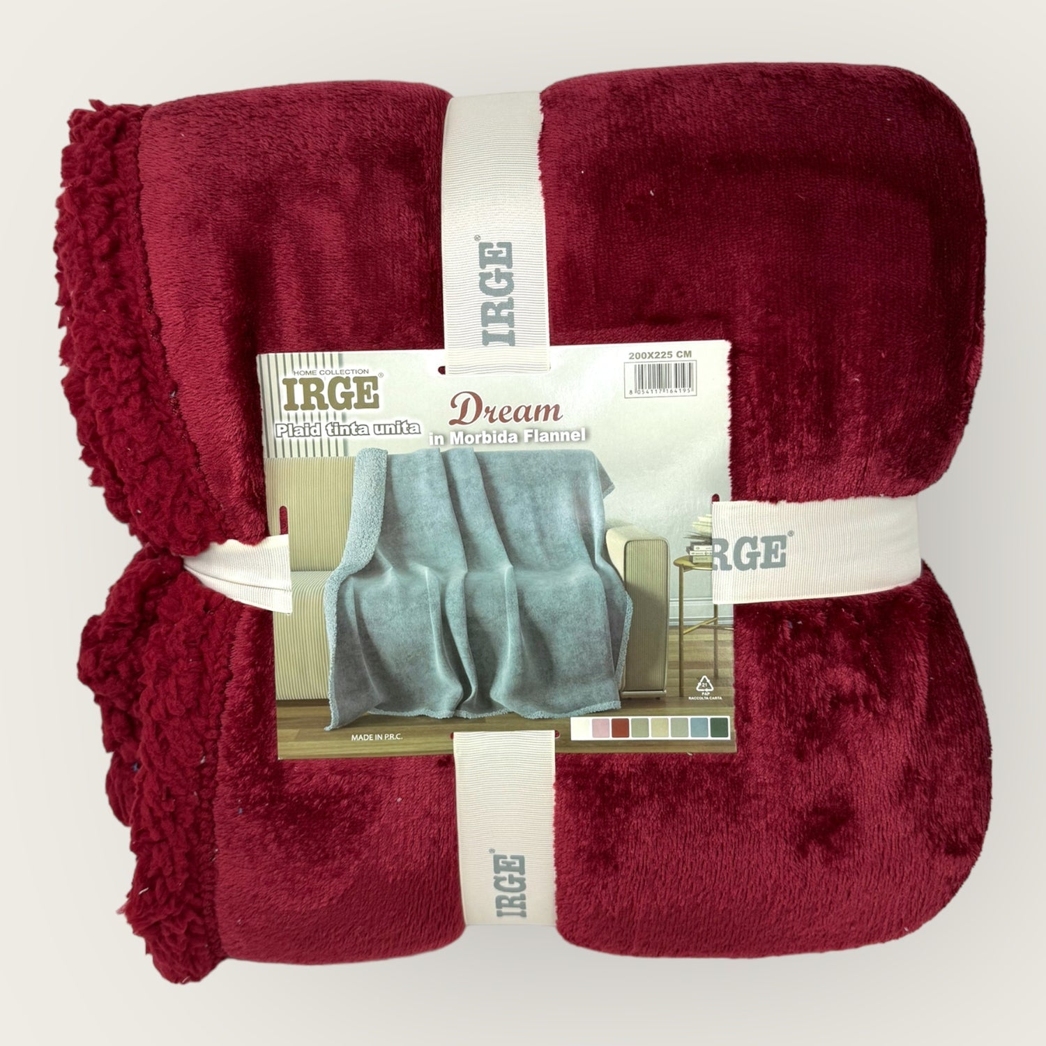 Irge Home Collection -plaid -1posto - 1posto E Mezzo - 2posti- In Morbida Flannel Tinta Unita  Art. Dream