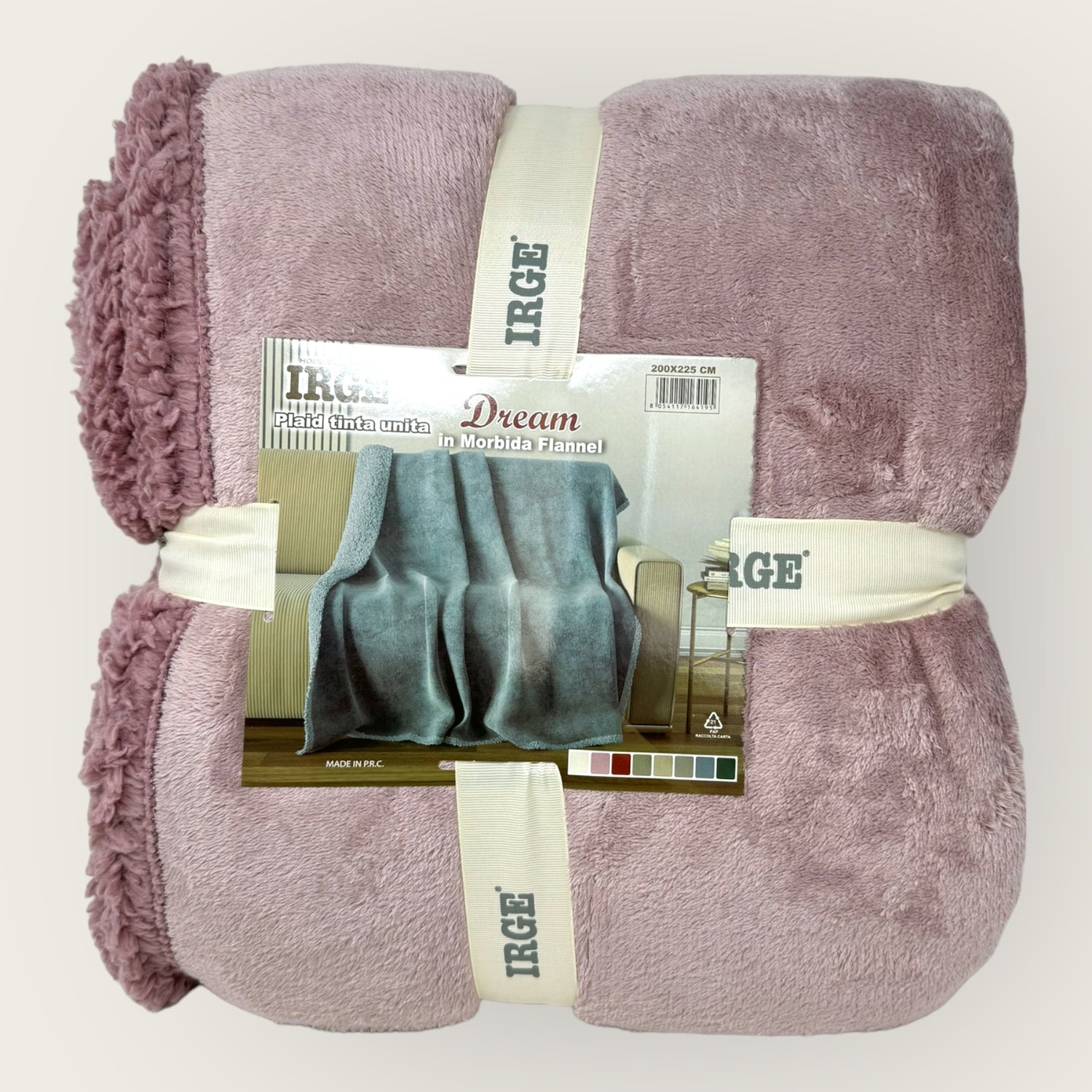 Irge Home Collection -plaid -1posto - 1posto E Mezzo - 2posti- In Morbida Flannel Tinta Unita  Art. Dream