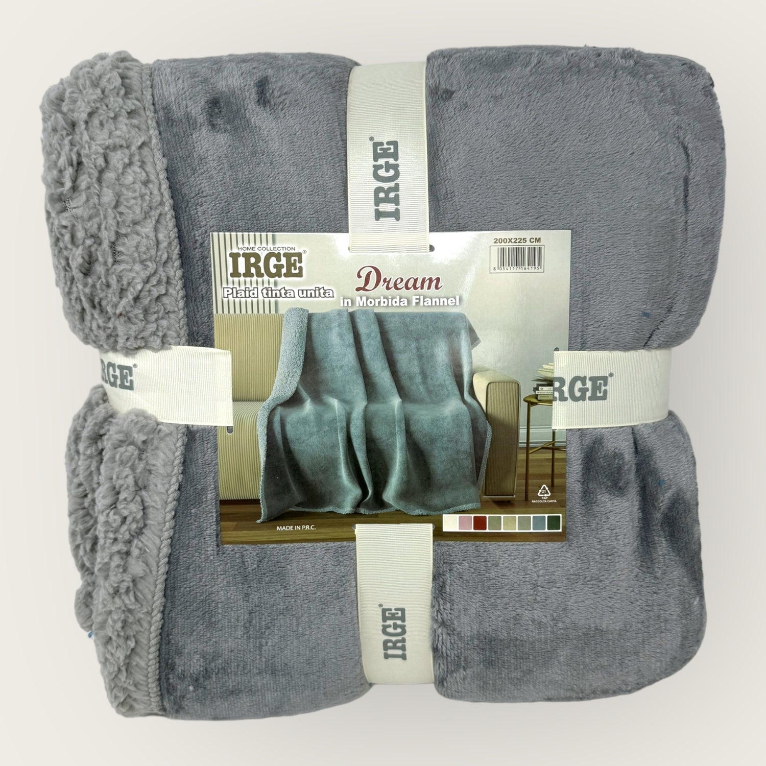 Irge Home Collection -plaid -1posto - 1posto E Mezzo - 2posti- In Morbida Flannel Tinta Unita  Art. Dream