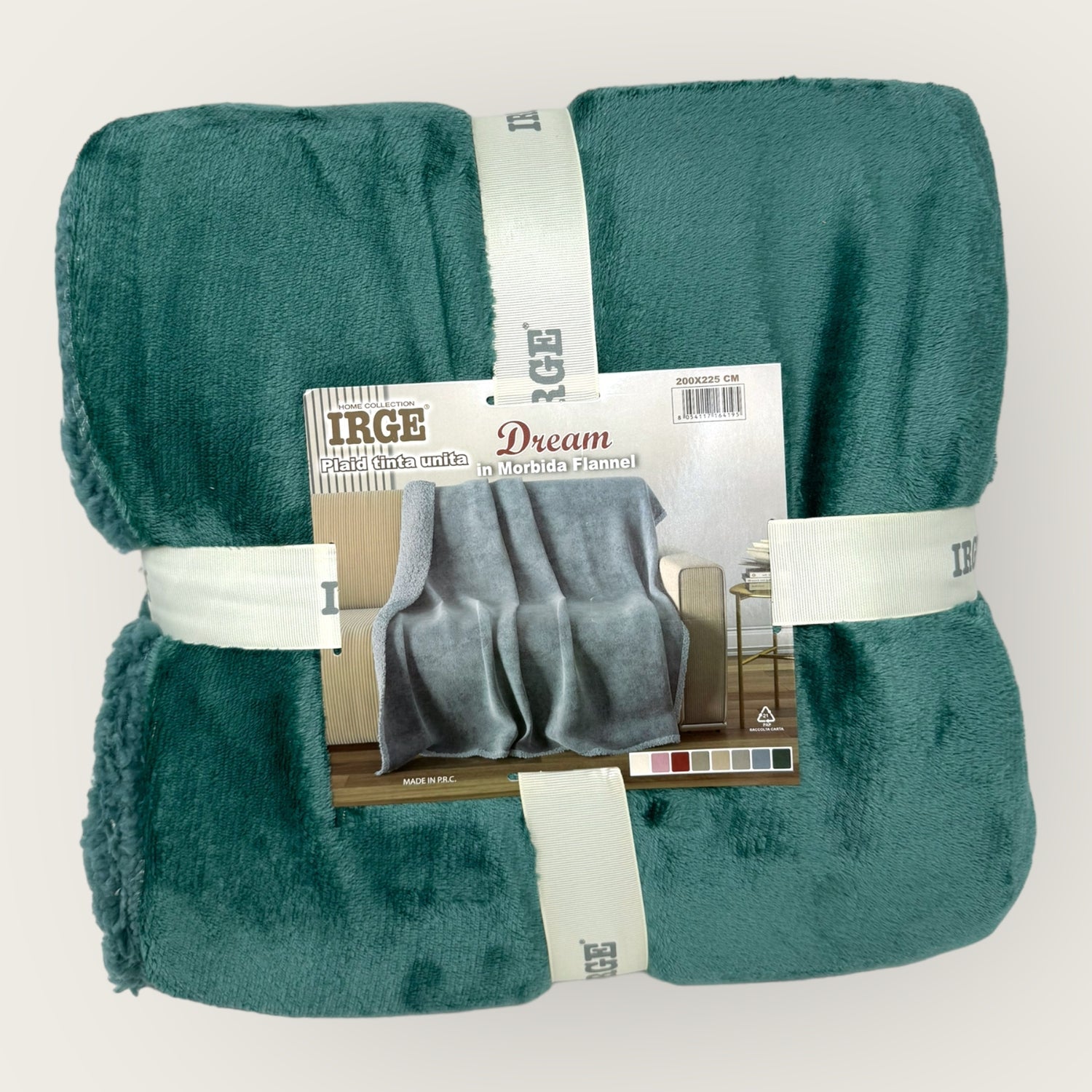 Irge Home Collection -plaid -1posto - 1posto E Mezzo - 2posti- In Morbida Flannel Tinta Unita  Art. Dream