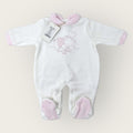 Irge Baby Tutina Baby Femminuccia In Morbida Ciniglia -di Cotone- Ricamata  Art. Rmp02