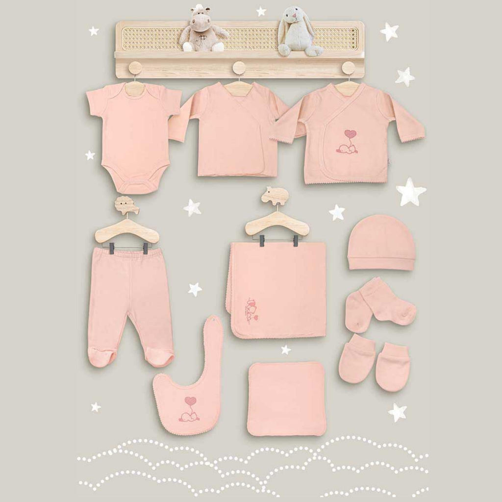 Irge Set Regalo 10 Pezzi Coperta - Body - 2 Maglie - Ghettina - Bavetta - Cappello - Guanti - Calzini - Fazzoletto Art. Bor01