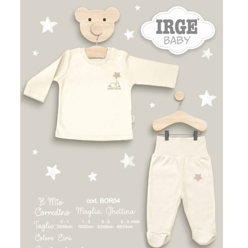 Irge Baby - Set Per Neonato Ghettina E Maglia Con Manica Lunga Art. Bor04