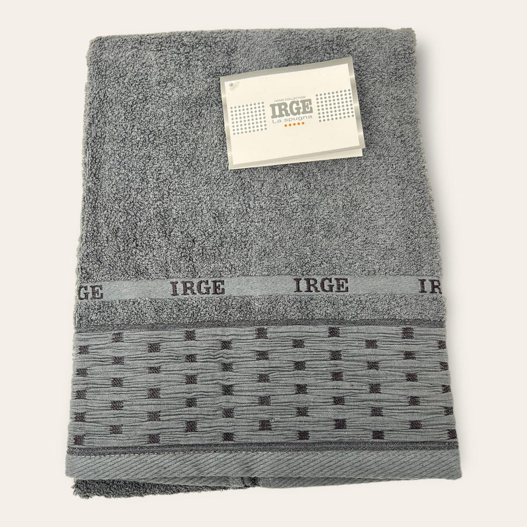 Irge Telo Bagno Spugna 100% Cotone Mis.100x150 Con Balza In Tinta Ricamata Art. Giulia