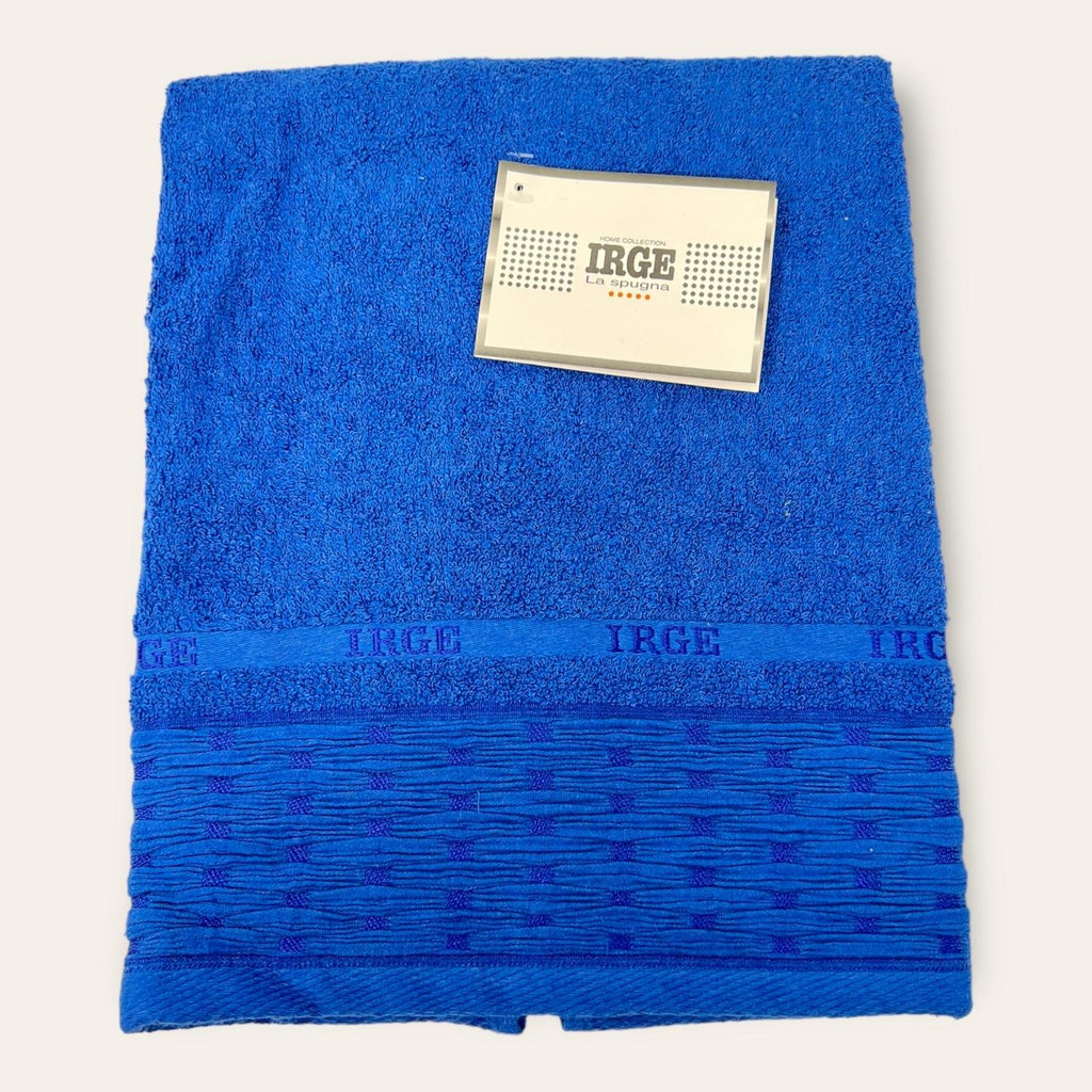 Irge Telo Bagno Spugna 100% Cotone Mis.100x150 Con Balza In Tinta Ricamata Art. Giulia