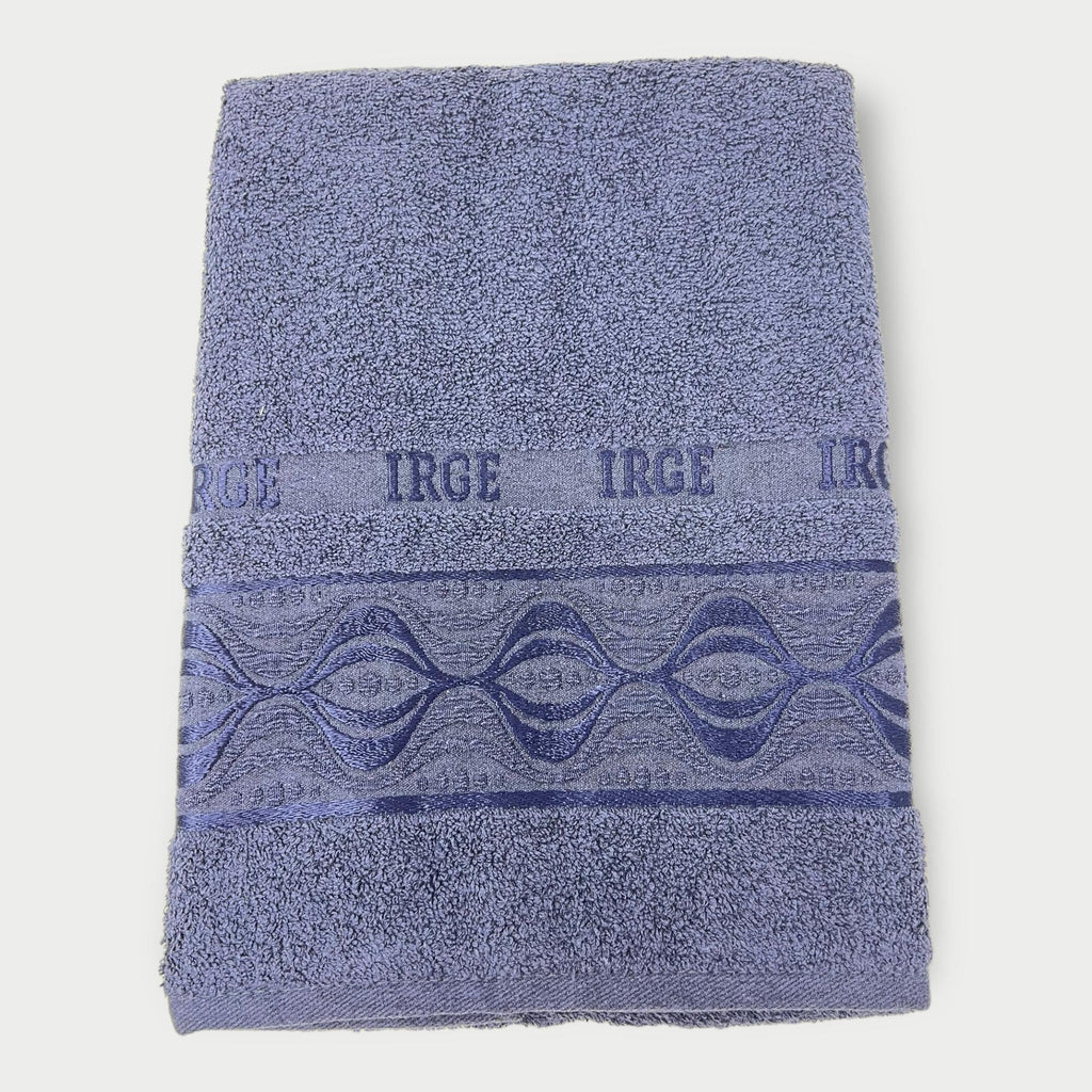 Irge Telo Bagno Spugna 100% Cotone Mis.100x150 Con Balza In Tinta Ricamata Art. Adele