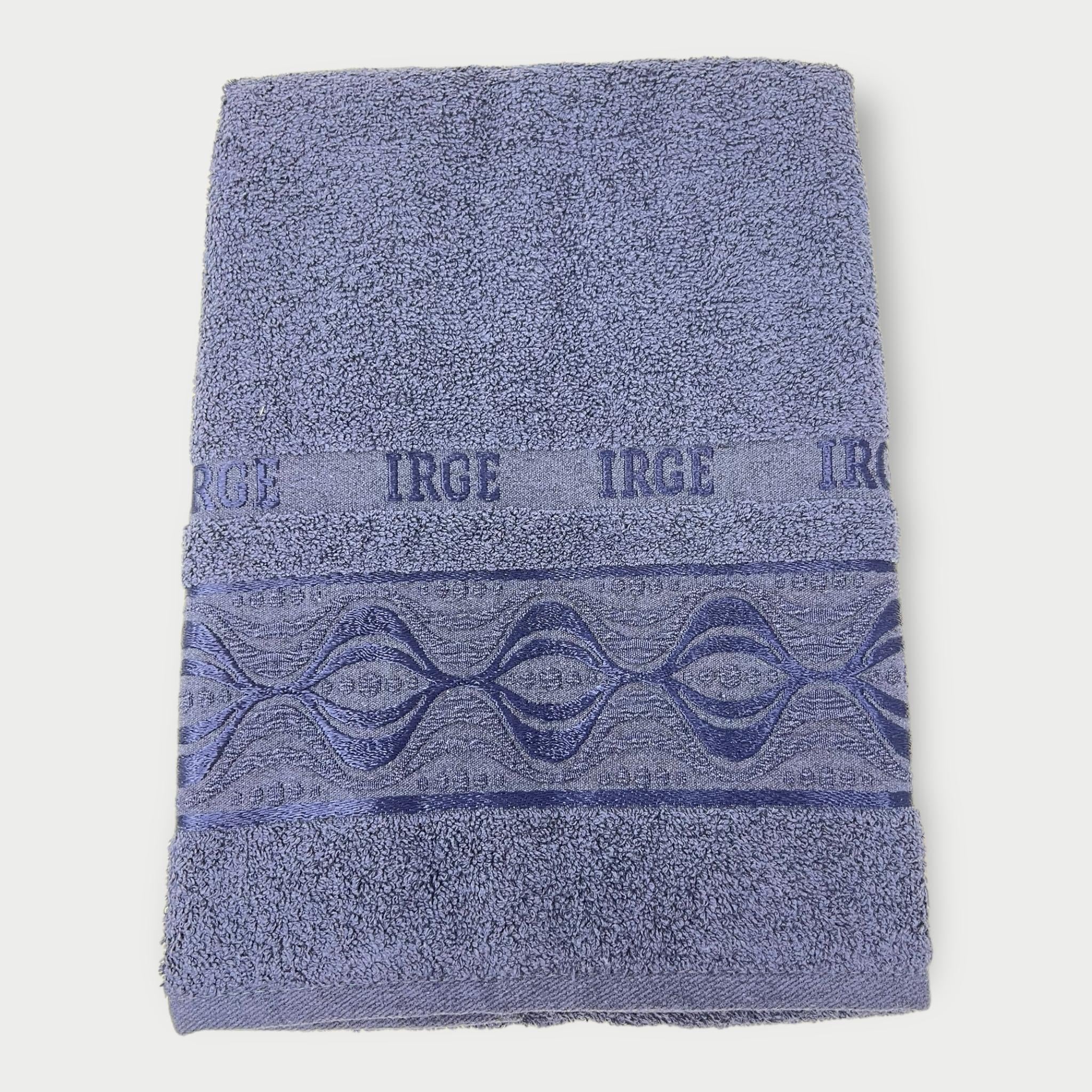 Irge Telo Bagno Spugna 100% Cotone Mis.100x150 Con Balza In Tinta Ricamata Art. Adele