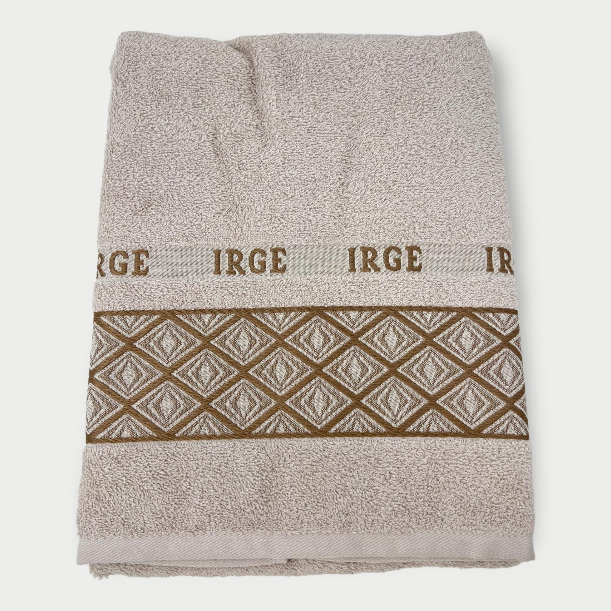 Irge Ospite E Asciugamano Spugna 100% Cotone Con Balza In Tinta Ricamata Art. Clarissa