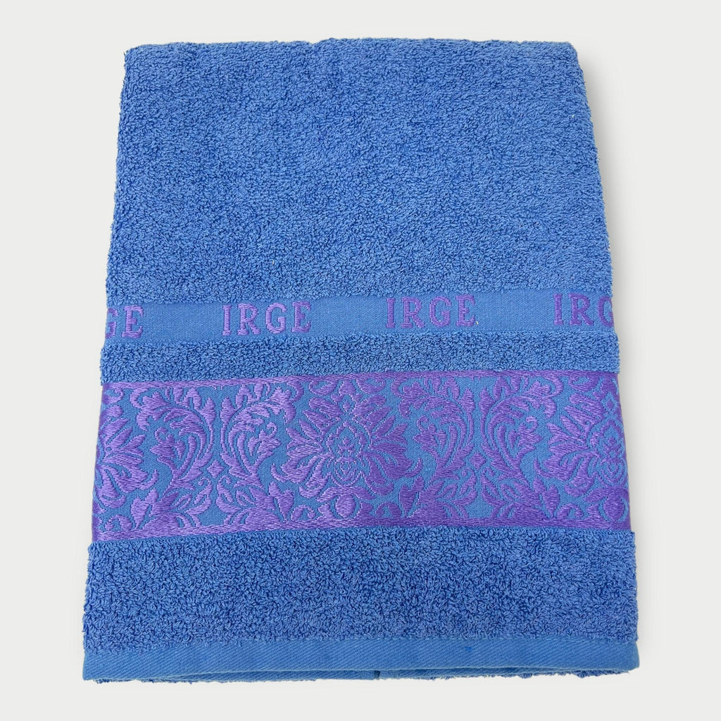 Irge Telo Bagno Spugna 100% Cotone Mis.100x150 Con Balza In Tinta Ricamata Art. Iole