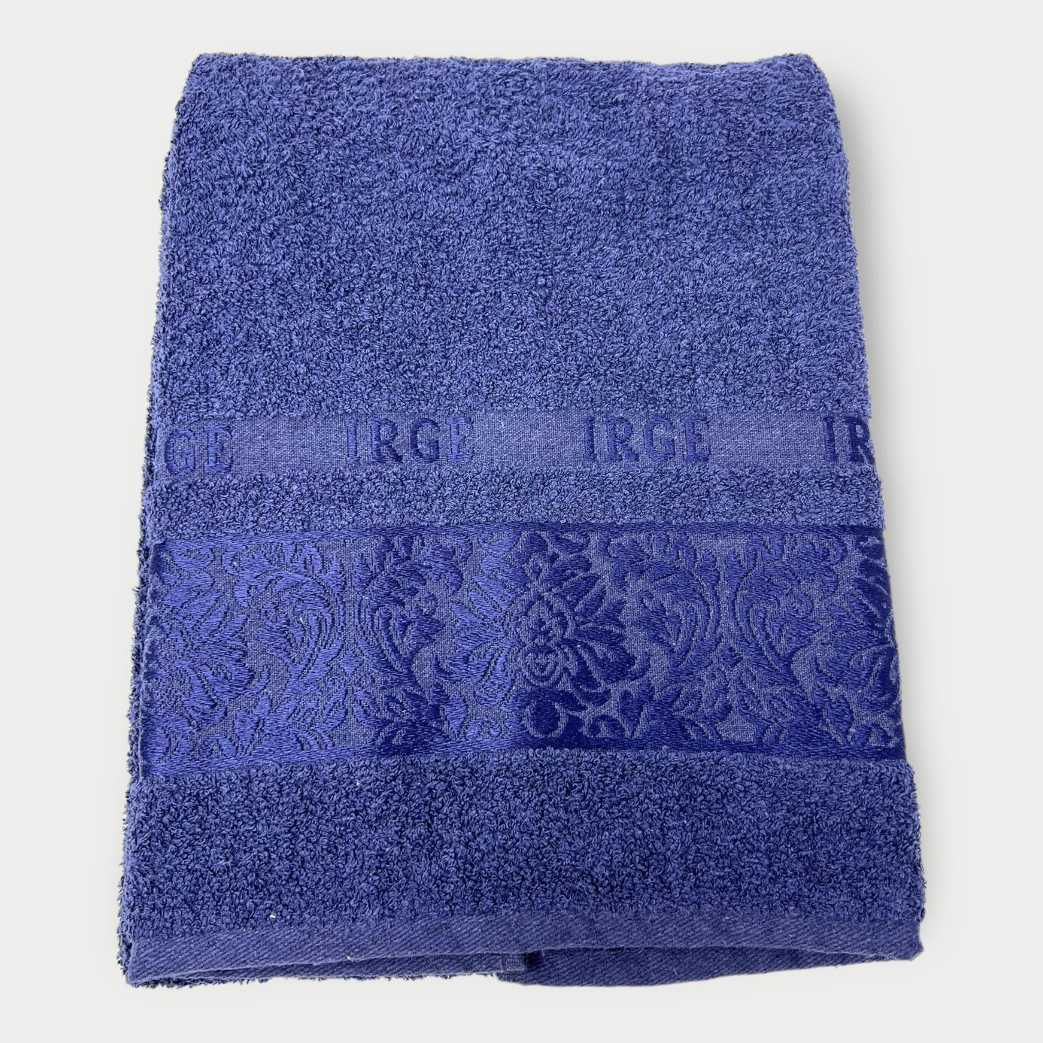 Irge Telo Bagno Spugna 100% Cotone Mis.100x150 Con Balza In Tinta Ricamata Art. Iole