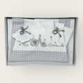 Irge Baby Completo Culla 3 Pezzi -sotto+sopra+federa Ricamato In Puro Cotone Misura 90x120  Art. Bicc05