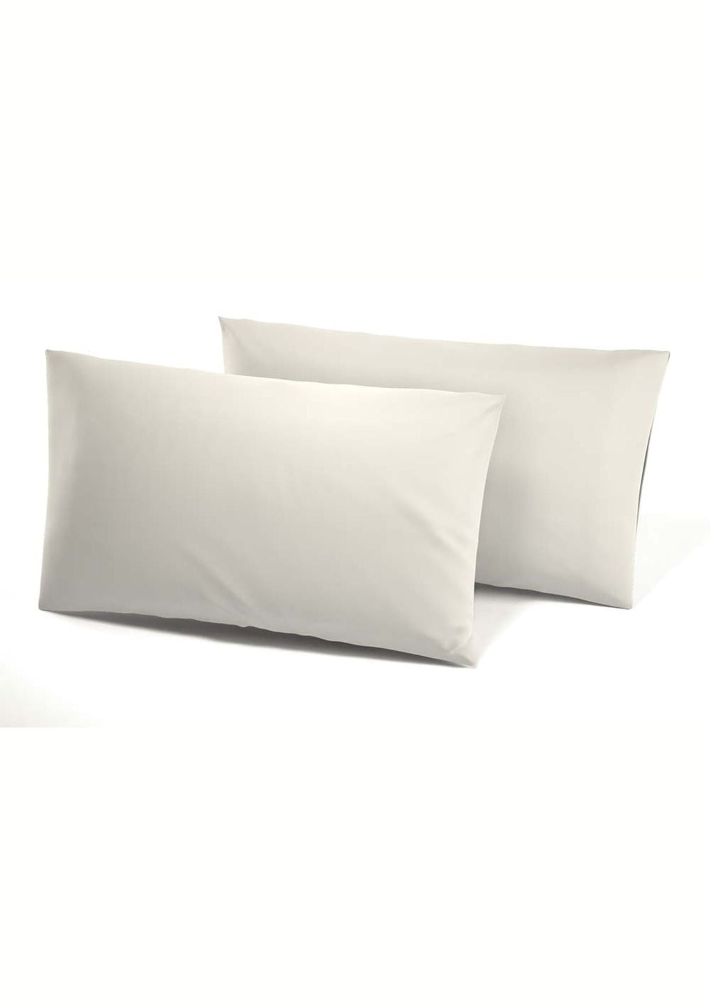 Irge Coppia Federa Cuscino A Sacco Con Profilo Puro Cotone In Tinta Unita Cm 52x80 10 Colori