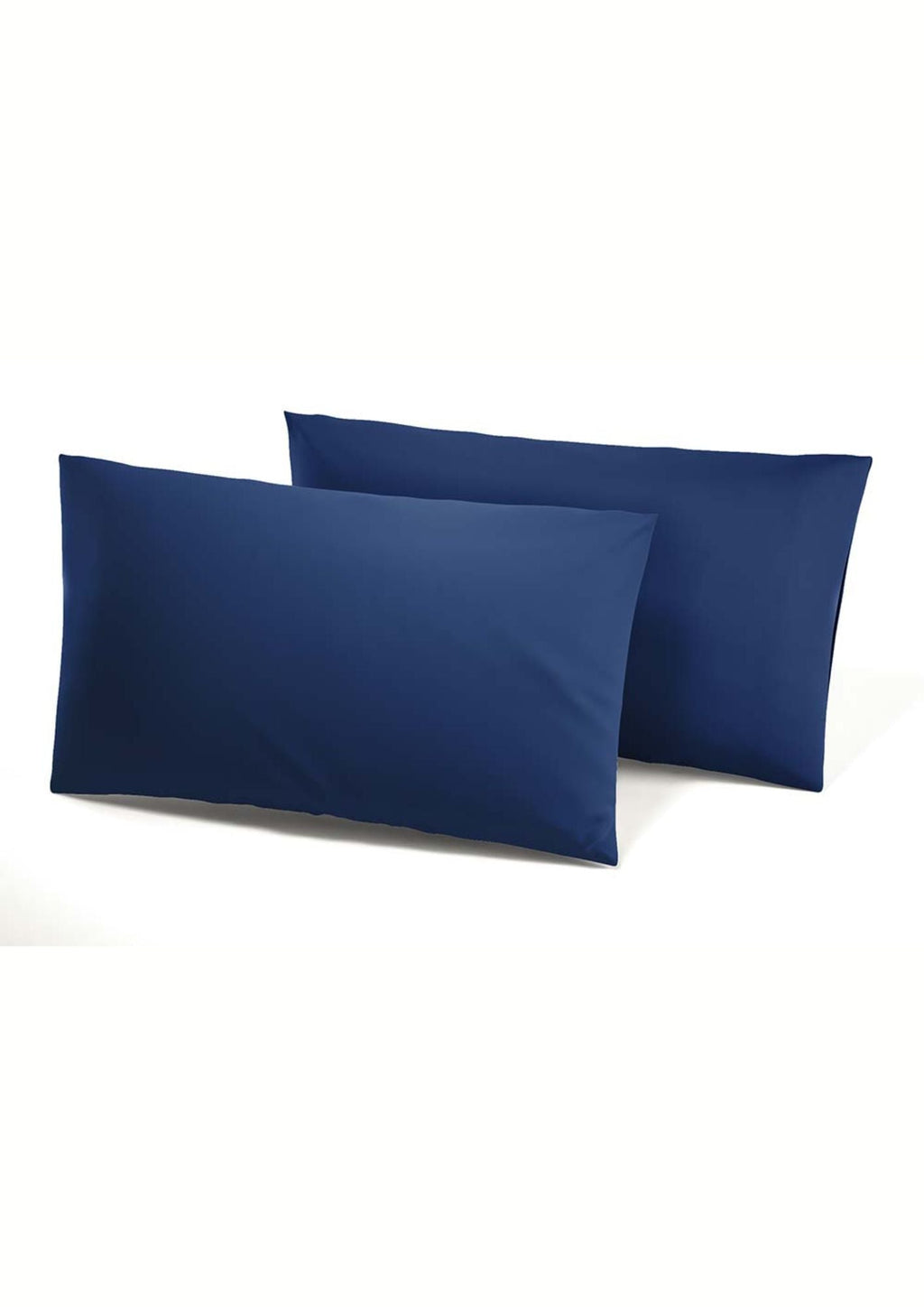 Irge Coppia Federa Cuscino A Sacco Con Profilo Puro Cotone In Tinta Unita Cm 52x80 10 Colori