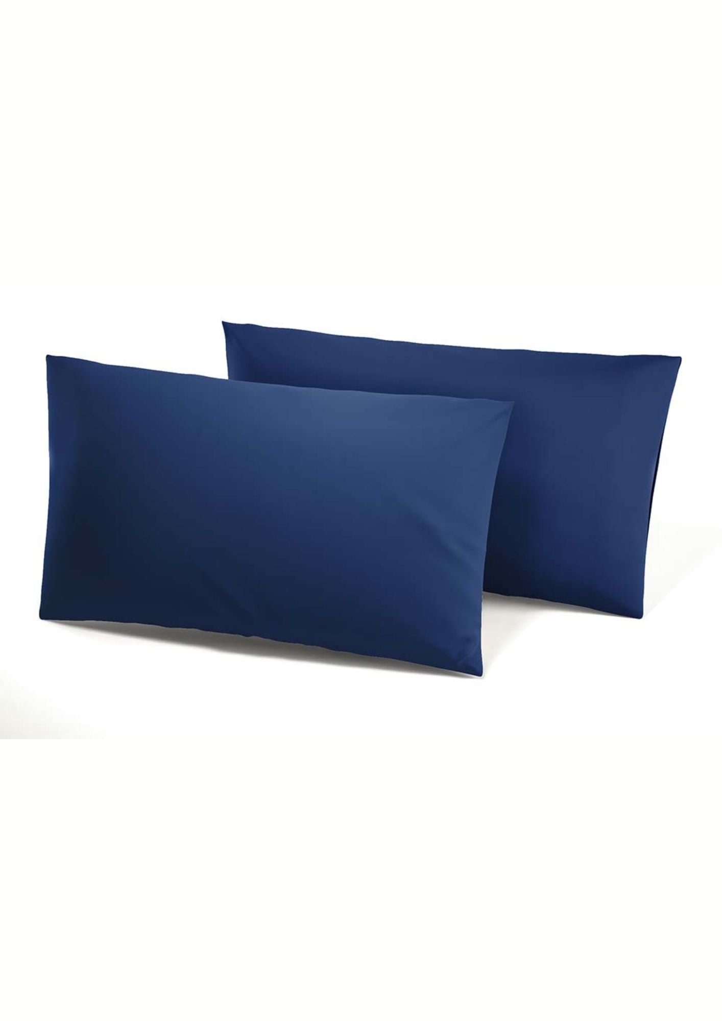 Irge Coppia Federa Cuscino A Sacco Con Profilo Puro Cotone In Tinta Unita Cm 52x80 10 Colori