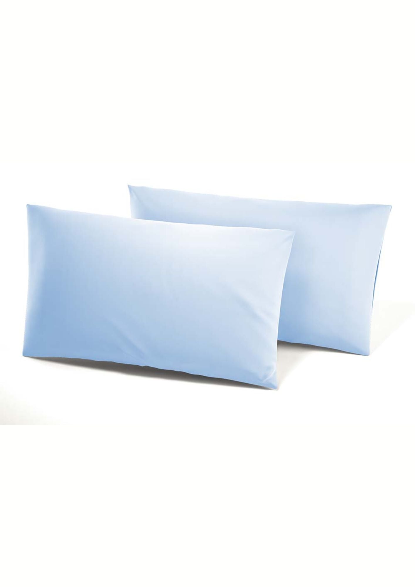 Irge Coppia Federa Cuscino A Sacco Con Profilo Puro Cotone In Tinta Unita Cm 52x80 10 Colori