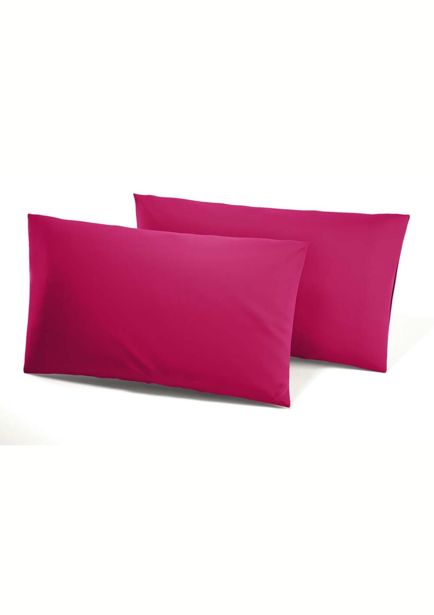 Irge Coppia Federa Cuscino A Sacco Con Profilo Puro Cotone In Tinta Unita Cm 52x80 10 Colori