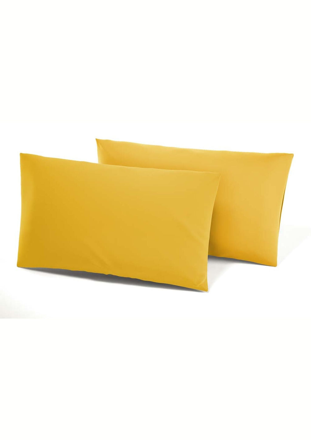 Irge Coppia Federa Cuscino A Sacco Con Profilo Puro Cotone In Tinta Unita Cm 52x80 10 Colori