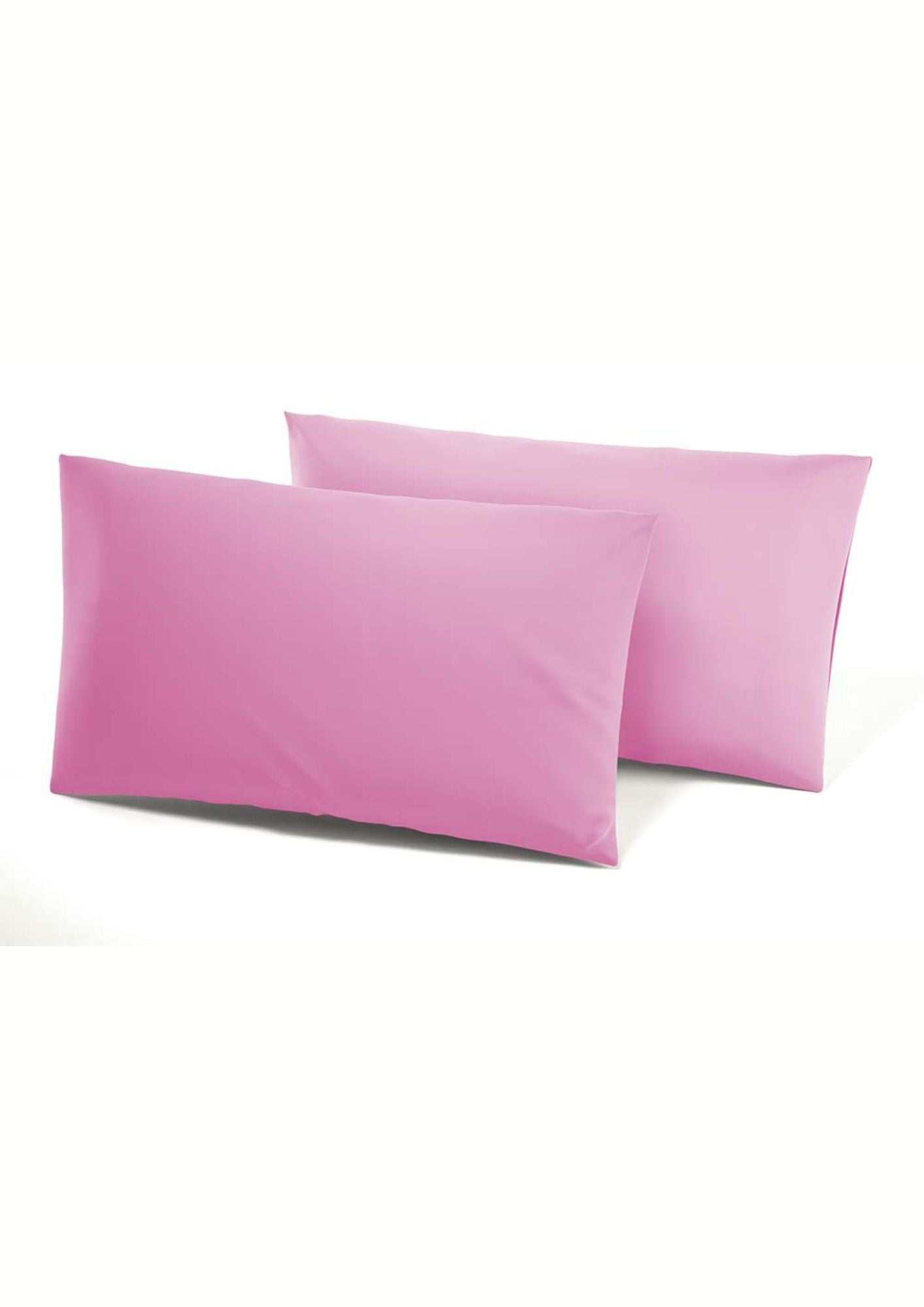 Irge Coppia Federa Cuscino A Sacco Con Profilo Puro Cotone In Tinta Unita Cm 52x80 10 Colori