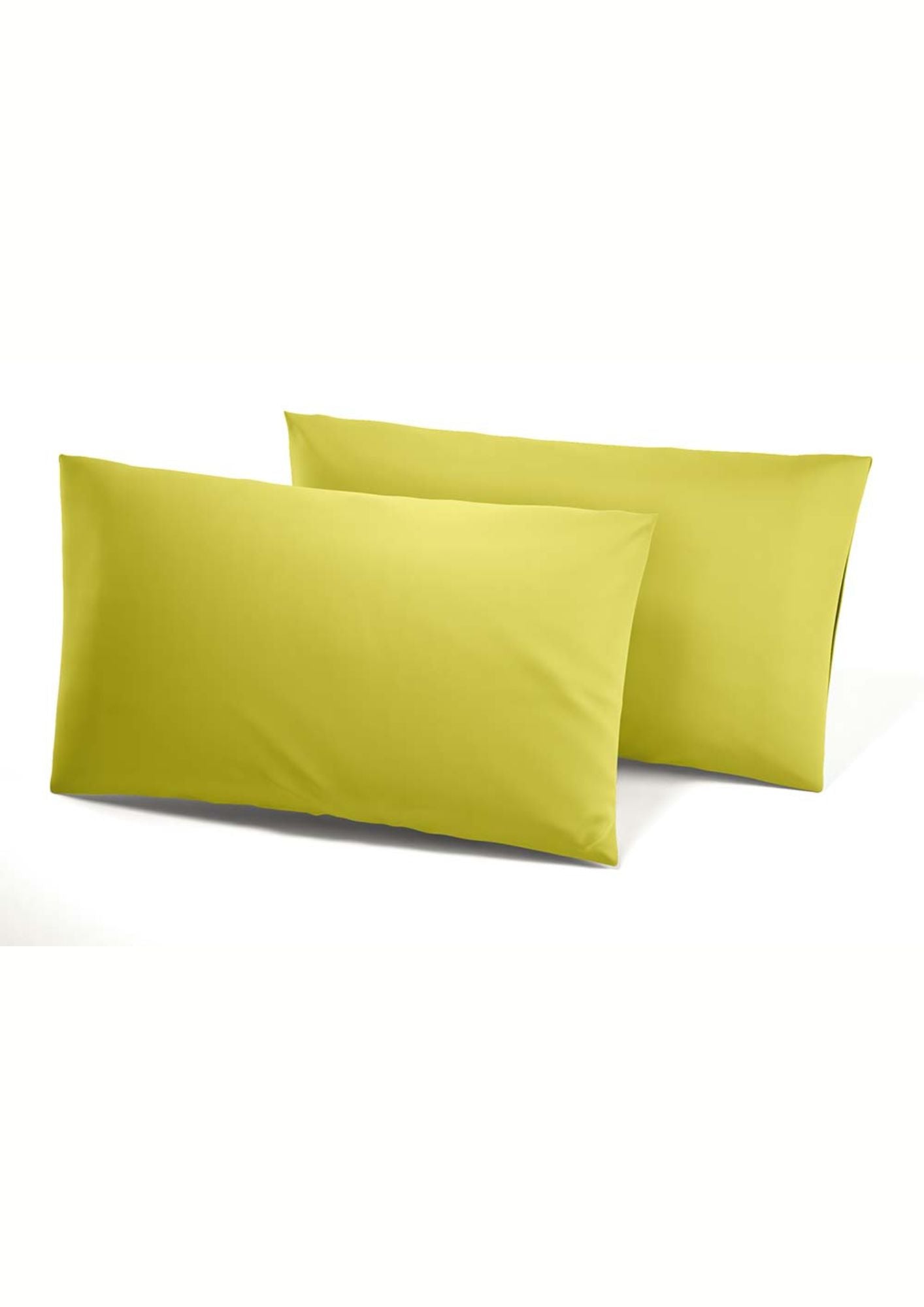 Irge Coppia Federa Cuscino A Sacco Con Profilo Puro Cotone In Tinta Unita Cm 52x80 10 Colori
