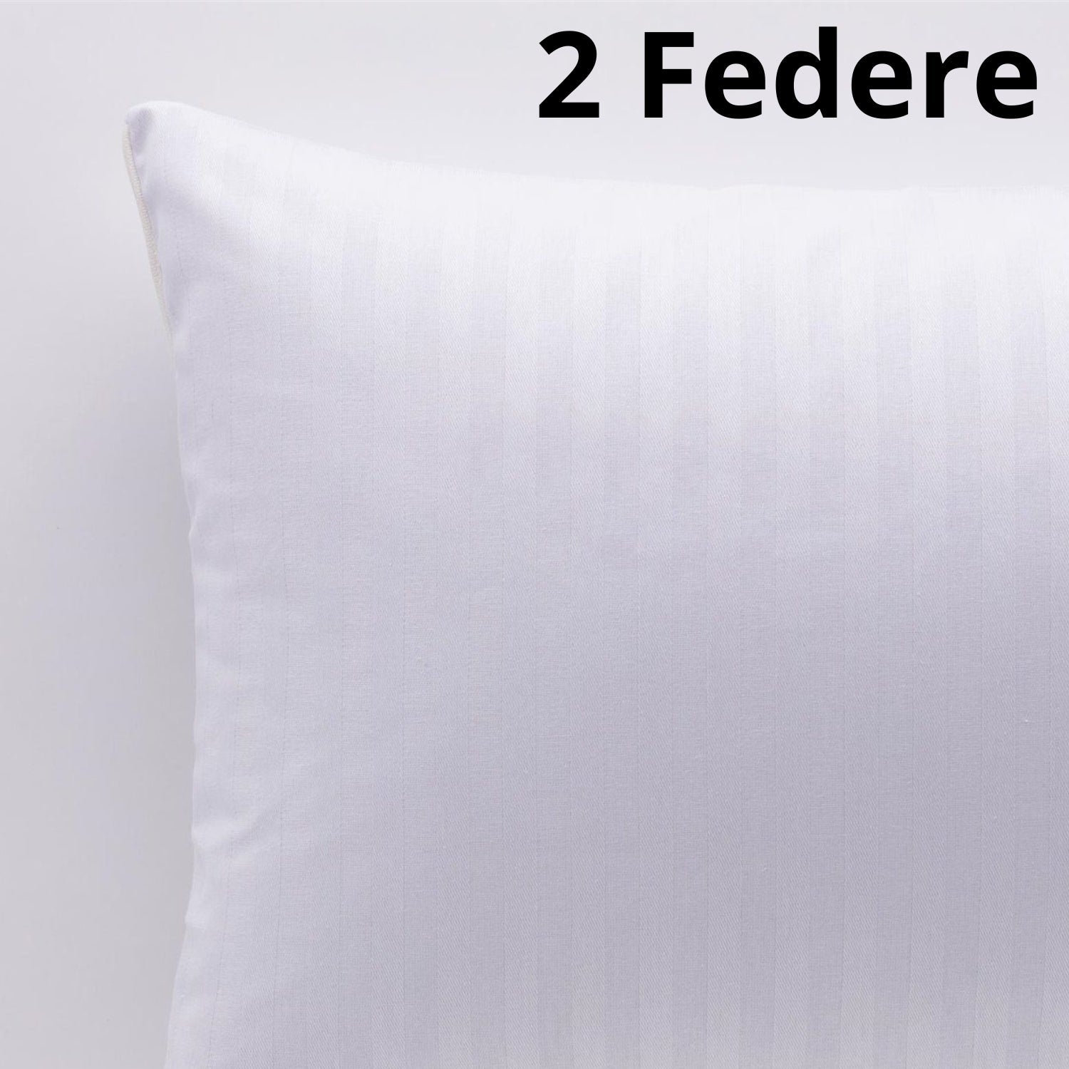 Irge Coppia Sotto Federa Con Zip Puro Cotone Misura 50x80  Art. Irge Federa Rigata