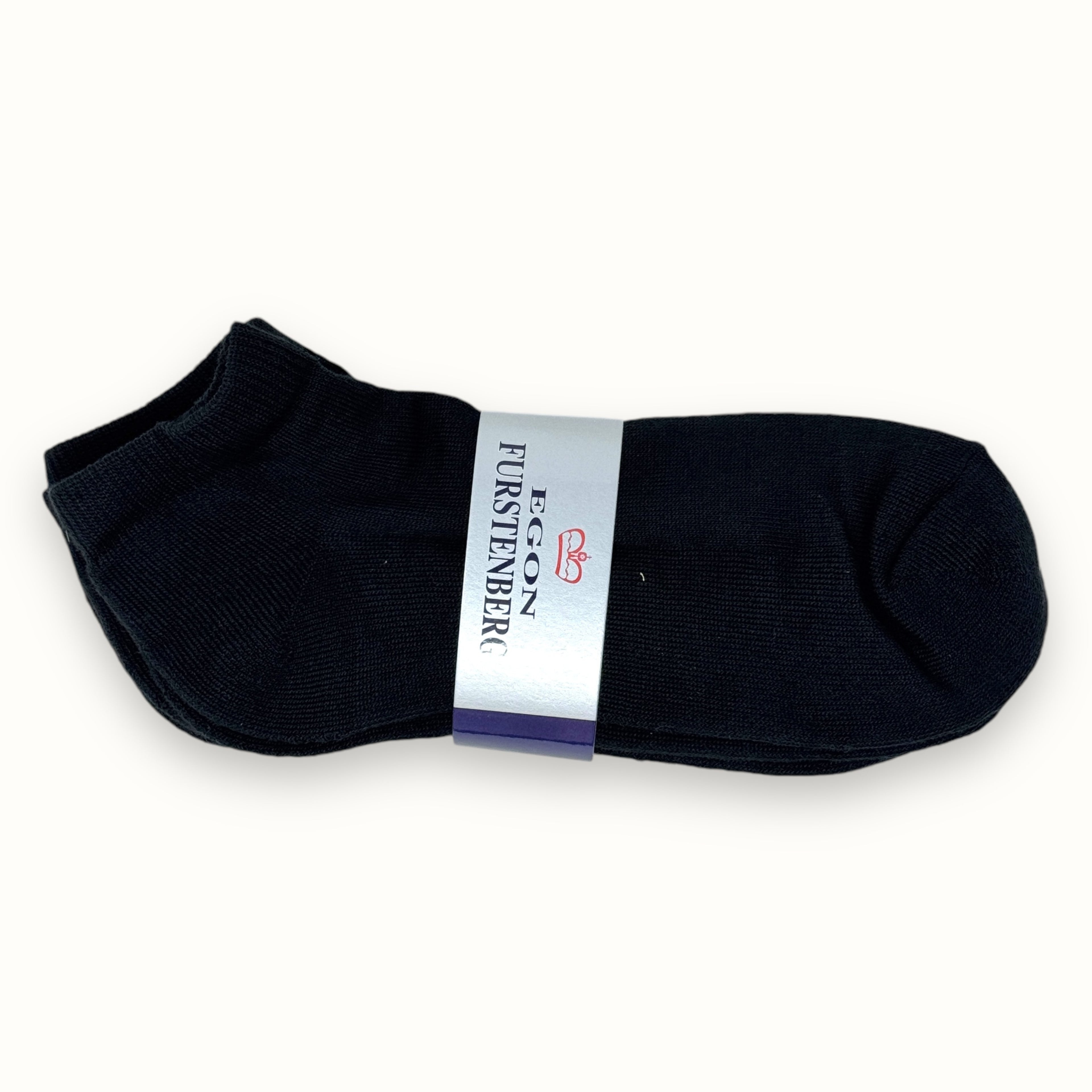 Egon Furstenberg - 3 Paia Calza Sneakers Tecnica Rinforzata Punta E Tallone Con Plantare Spugna