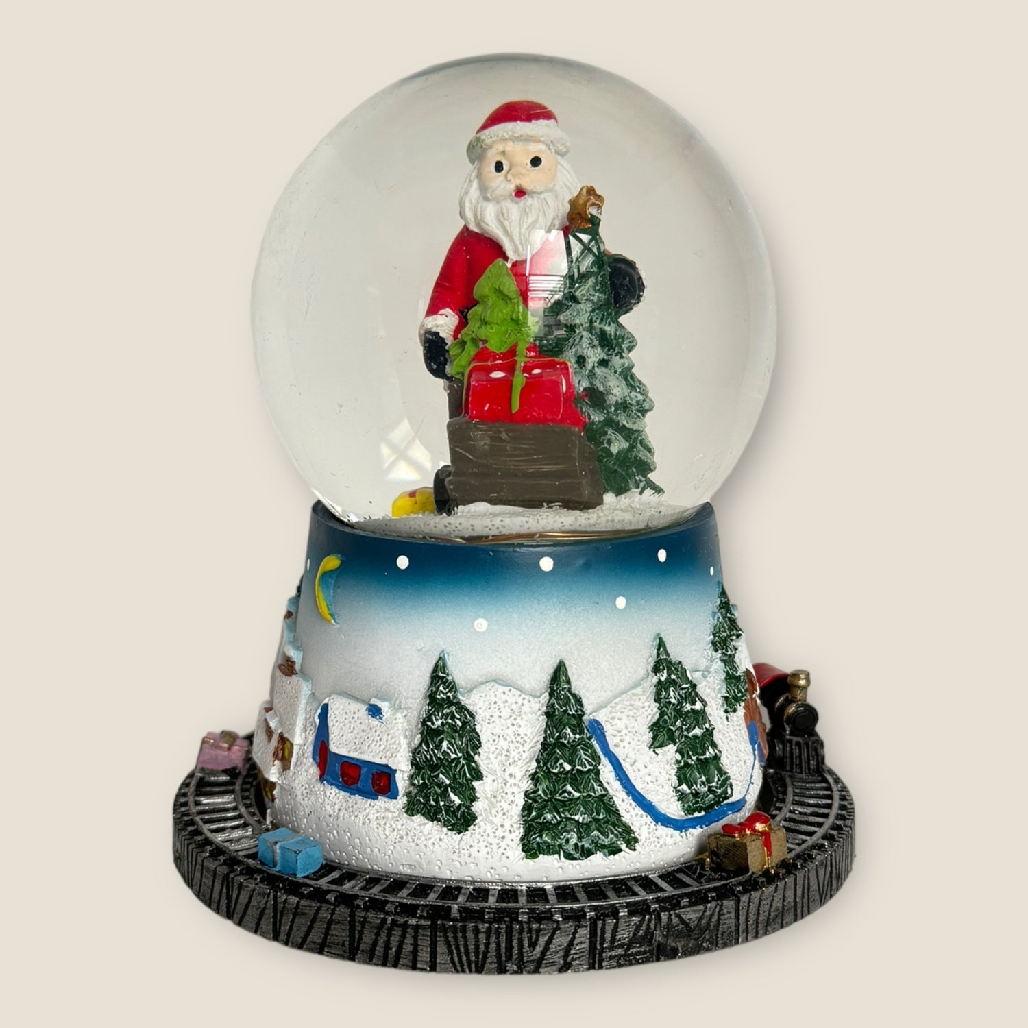 Irge Natale -palla Di Neve Con Carillon Con Luci E Movimento Circolare  Art. Irn31 Snowball