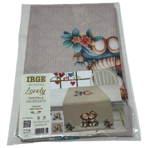 Irge Home - Tovaglia X6 Fantasia Digitale Lovely Teddy 140x240 Art. Lovely Runner