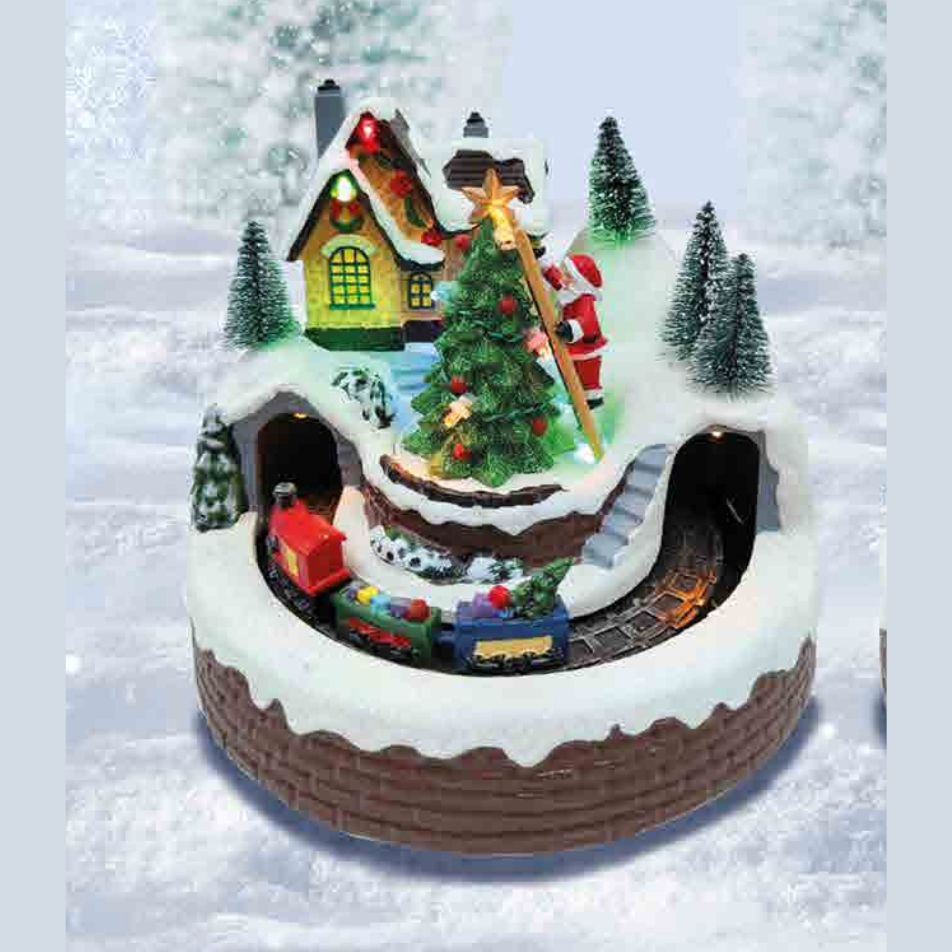 Irge - Carillon Winter Natalizio Con Luci Led E Movimento Circolare  Art. Irn148
