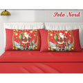 Irge Home Natale Coppia 2 Posti Stampa Digitale Natalizia Con 4 Federe In Cotone Art. Polo Nord