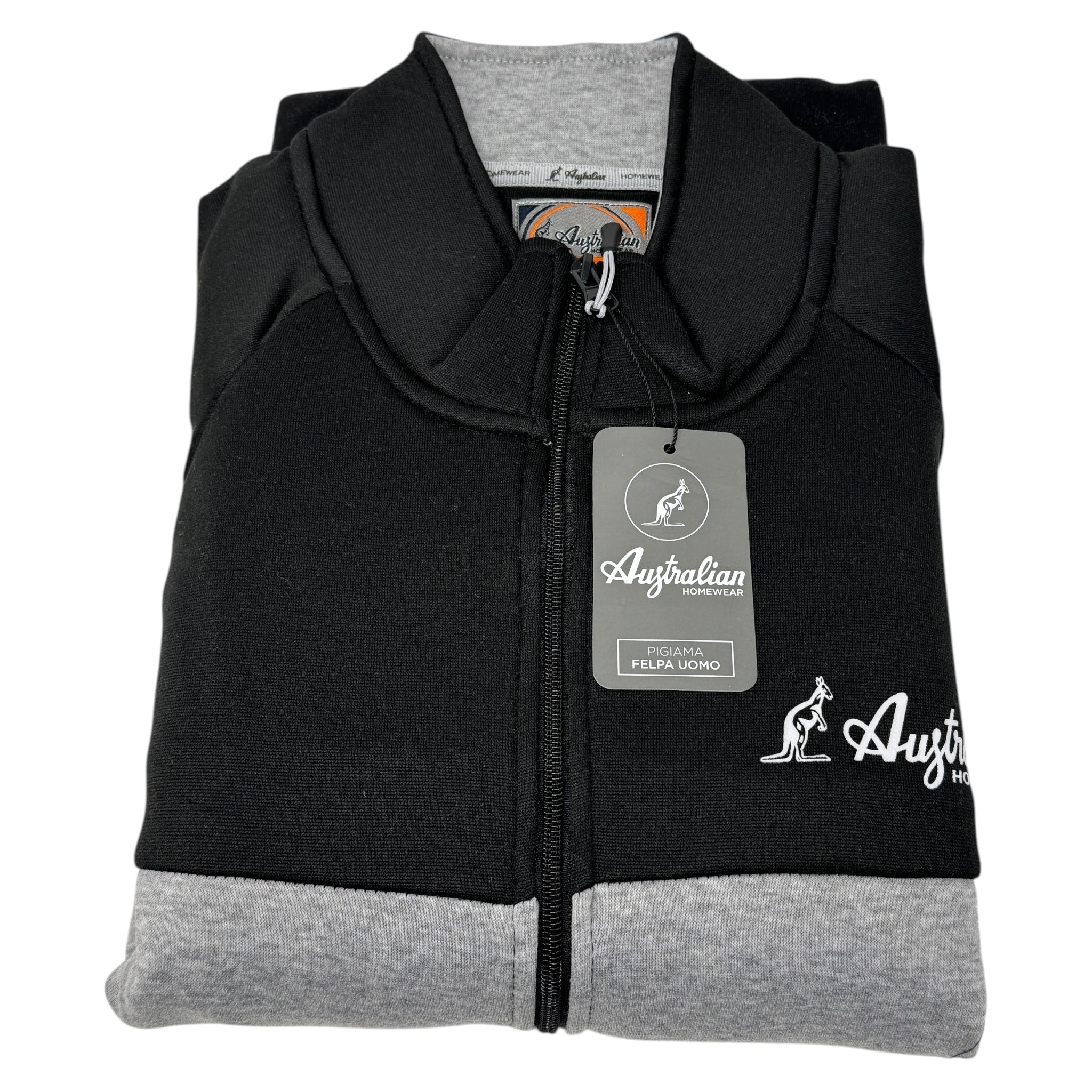 Australian - Tuta Uomo In Felpa Full Zip Con Tasche E Pantalone Con Polsino Art. Auf543