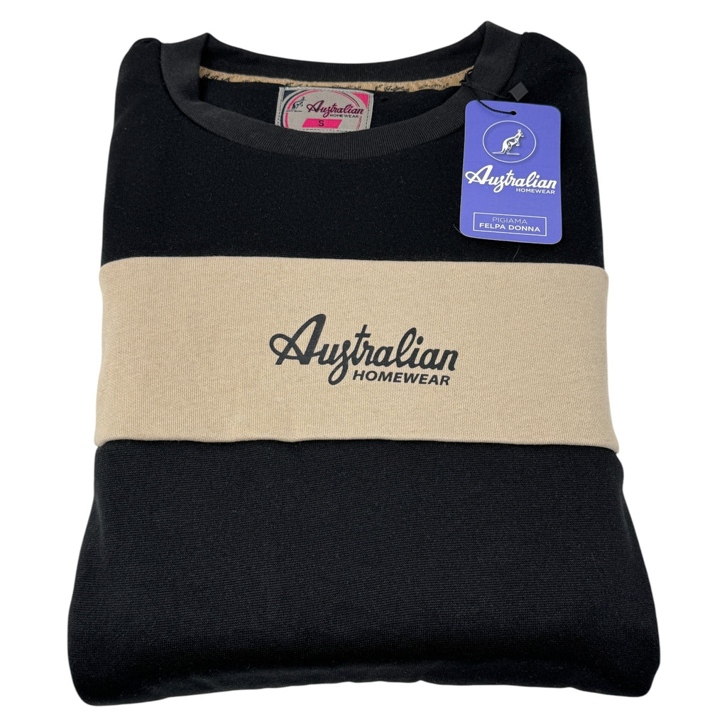 Australian  - Tuta Donna In Felpa Giro Collo Pantalone Con Elastico Confort E Anti Slip Art. Auf148