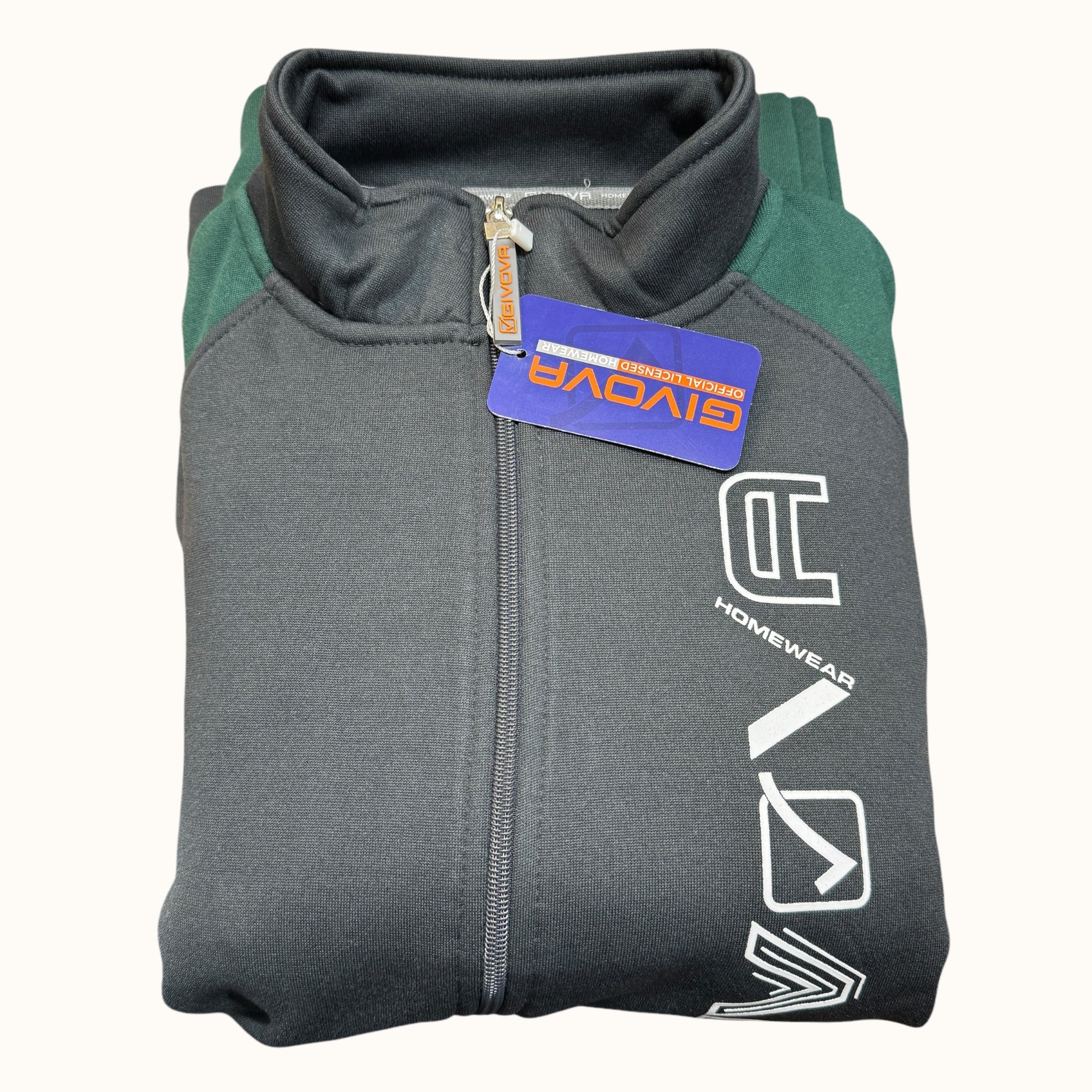 Givova - Tuta Uomo Homewear - Pigiama Uomo In Felpa Full Zip Pantalone Con Tasche E Polsino Art. G526fa