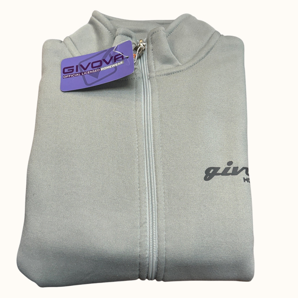 Givova - Tuta Homewear - Pigiama Donna In Felpa Full Zip Pantalone Fantasia Con Polsino Art. G67f