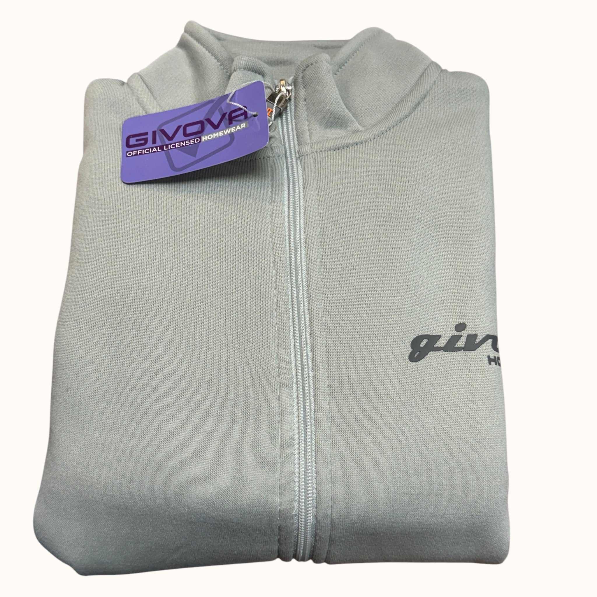 Givova - Tuta Homewear - Pigiama Donna In Felpa Full Zip Pantalone Fantasia Con Polsino Art. G67f