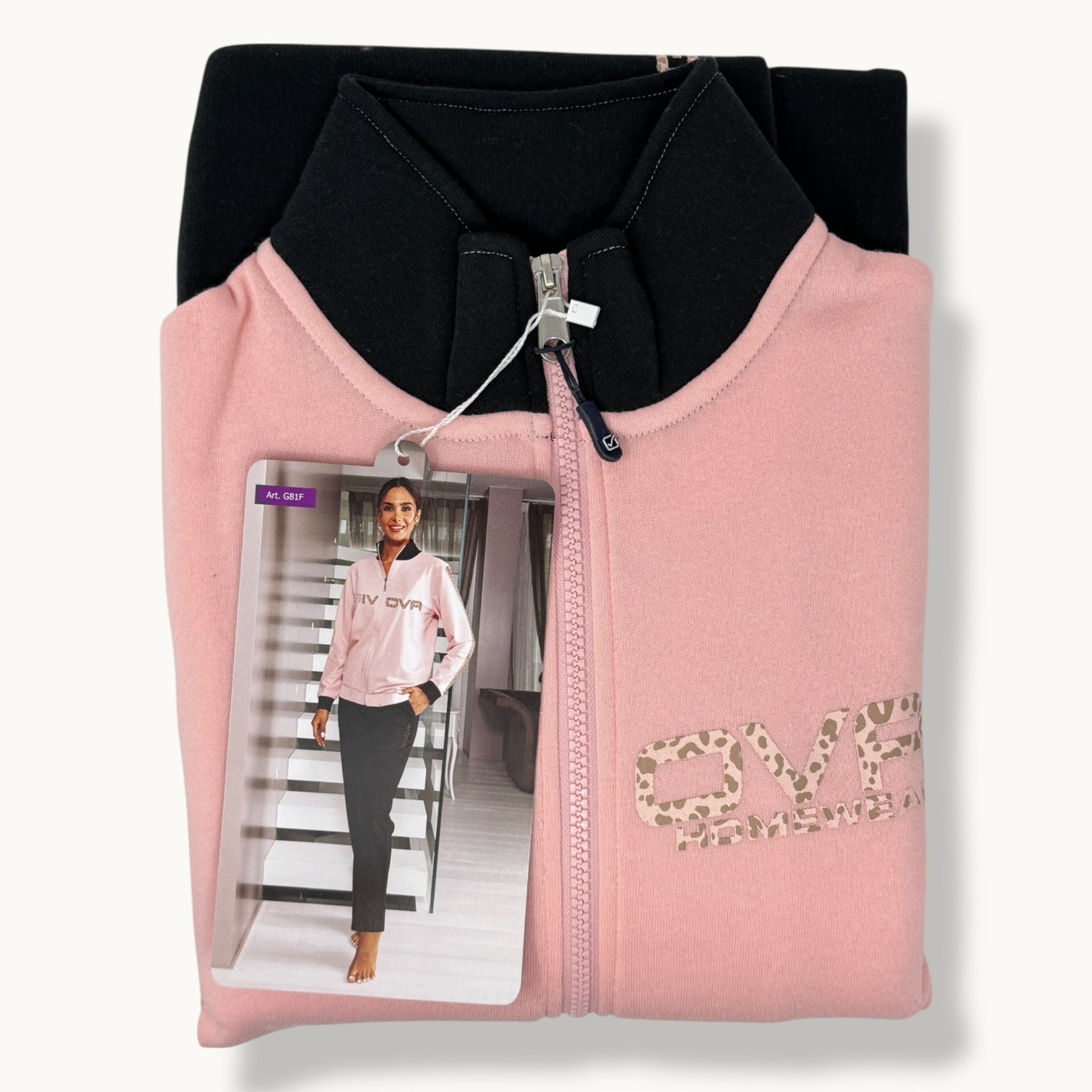 Givova Fitness Donna Tuta In Felpa Full Zip Pantalone Con Tasche E Coulisse Art. G81f
